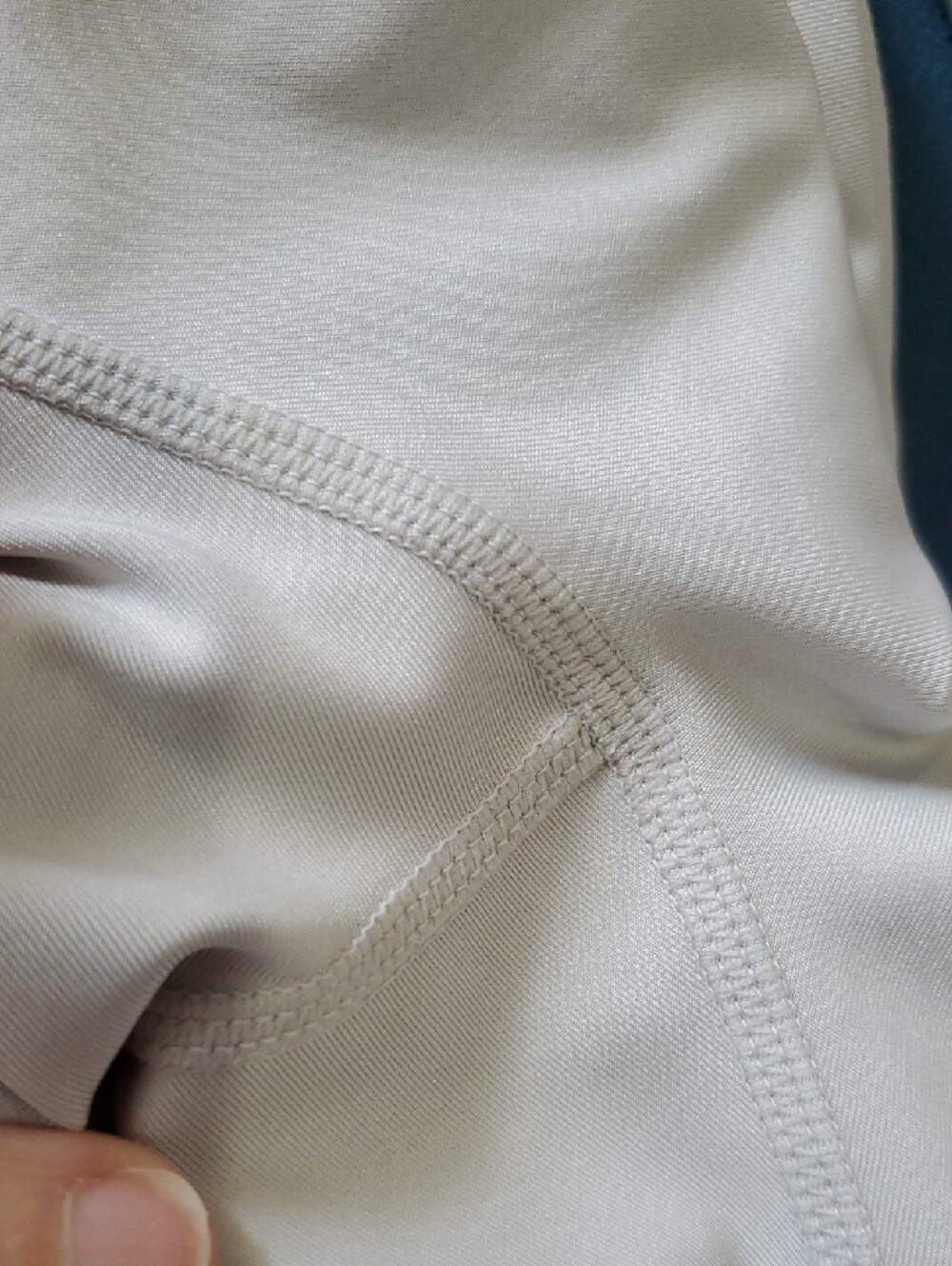 TomboyX Gray Leggings with Dk Gray Ankle Panels and Side Pockets - Picture 10 of 11